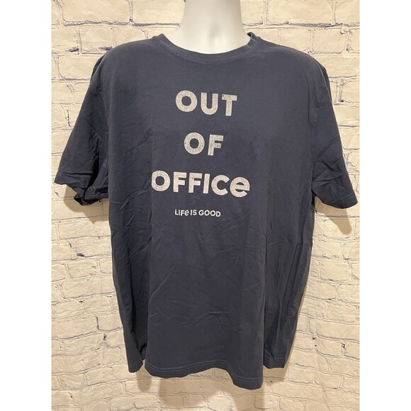 Life Is Good Men’s Size 2XL Blue Heavy Cotton Graphic Classic Fit T-Shirt - Picture 1 of 5